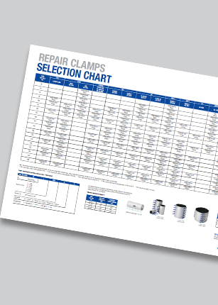 AVK Repair Clamps Selection Guide Chart