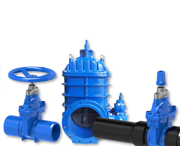 Gate valves for water
